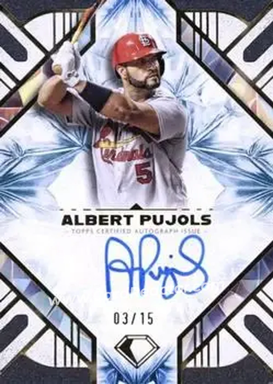 2025 Topps Diamond Icons - Base Autographs Blue #AC-APU - Albert Pujols - St. Louis Cardinals - Front