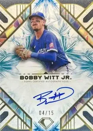 2025 Topps Diamond Icons - Base Autographs Blue #AC-BWJ - Bobby Witt Jr. - Kansas City Royals