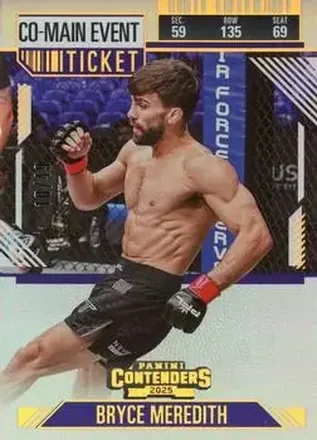 2025 Panini Contenders PFL - Co-Main Event Ticket #66 - Bryce Meredith