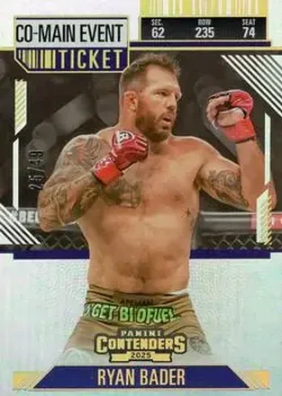 2025 Panini Contenders PFL - Co-Main Event Ticket #94 - Ryan Bader