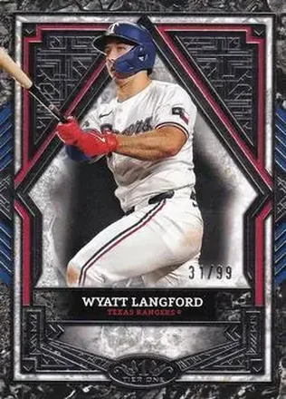 2025 Topps Tier One - Silver Foil #70 - Wyatt Langford - Texas Rangers