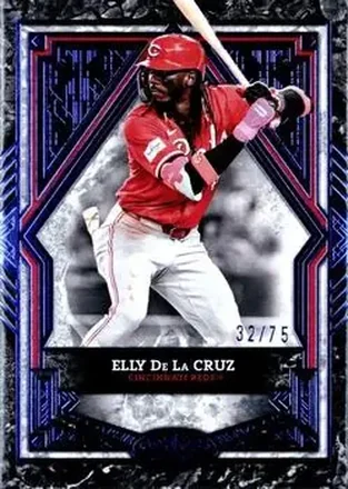2025 Topps Tier One - Purple Foil #40 - Elly De La Cruz - Cincinnati Reds