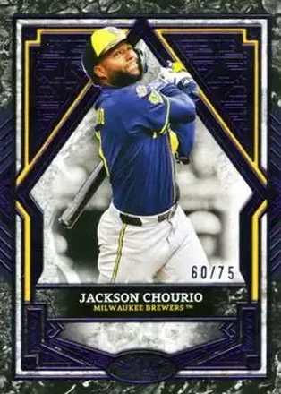 2025 Topps Tier One - Purple Foil #43 - Jackson Chourio - Milwaukee Brewers