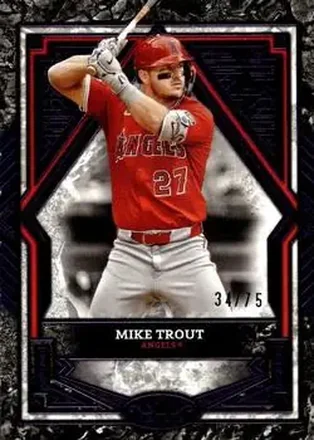 2025 Topps Tier One - Purple Foil #59 - Mike Trout - Los Angeles Angels