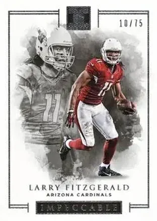 2016 Panini Impeccable #1 - Larry Fitzgerald - Arizona Cardinals