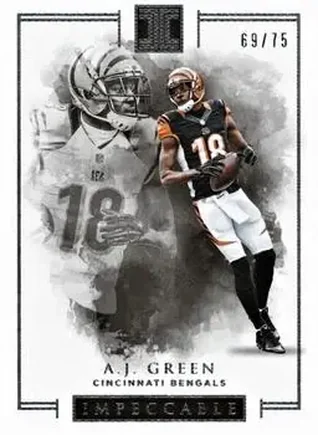 2016 Panini Impeccable #4 - A.J. Green - Cincinnati Bengals