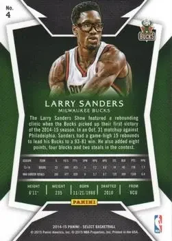 Back of Larry Sanders
