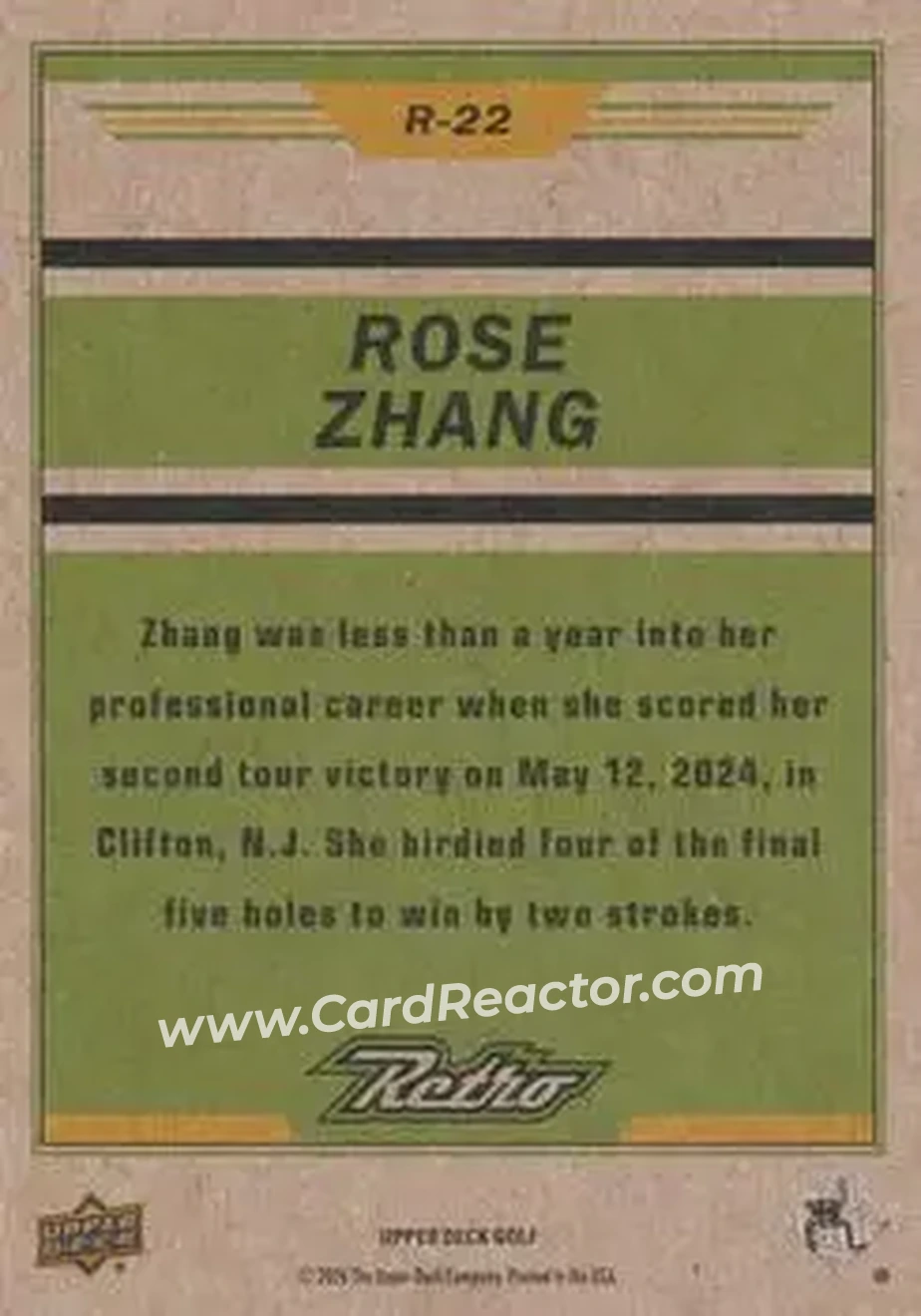 2026 Upper Deck - Retro (Blaster) #R-22 - Rose Zhang - Back