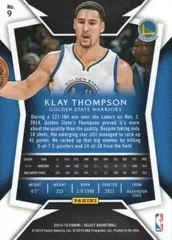 Back of Klay Thompson