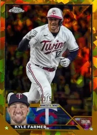 2023 Topps Chrome Update Sapphire Edition - Orange #USCS57 - Kyle Farmer - Minnesota Twins