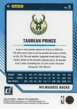 Back of Taurean Prince