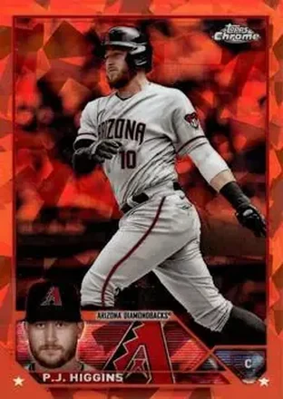 2023 Topps Chrome Update Sapphire Edition - Orange #USCS82 - P.J. Higgins - Arizona Diamondbacks