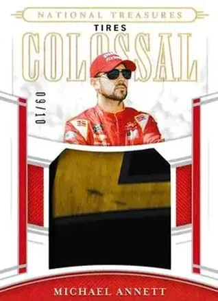 2020 Panini National Treasures - Colossal Race Used Tires Prime #CRU-MA - Michael Annett - JR Motorsports