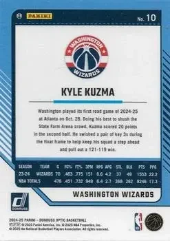 Back of Kyle Kuzma