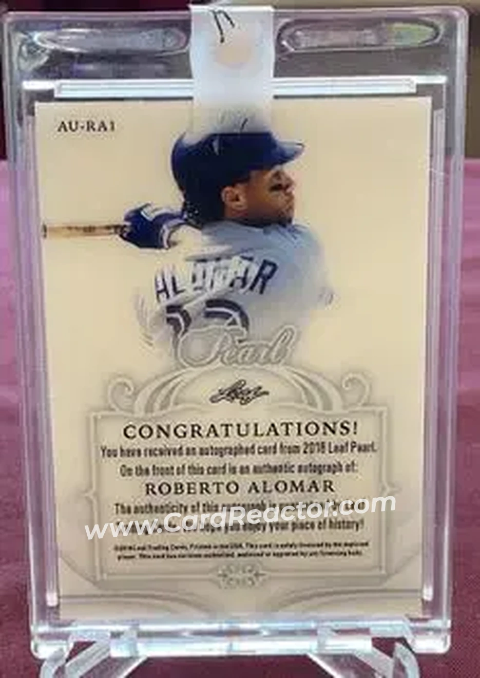 2018-19 Leaf Pearl - Autographs #AU-RA1 - Roberto Alomar - Back