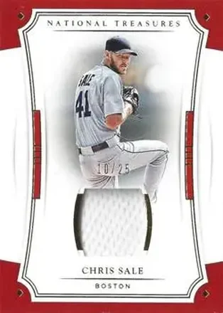 2017 Panini National Treasures - Gold #124 - Chris Sale - Boston Red Sox