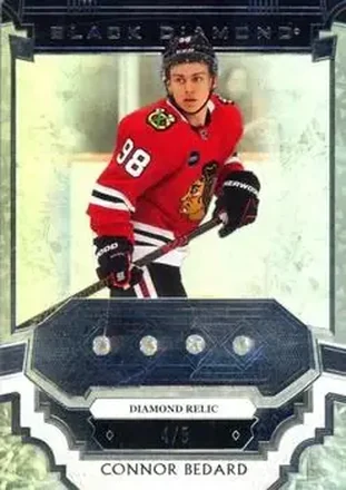 2023-24 Upper Deck Black Diamond - Diamond Relics #BDB-CB - Connor Bedard - Chicago Blackhawks