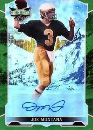 2022 Leaf Vibrance - Green Rainbow #BA-JM5 - Joe Montana