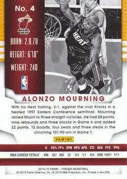 Back of Alonzo Mourning