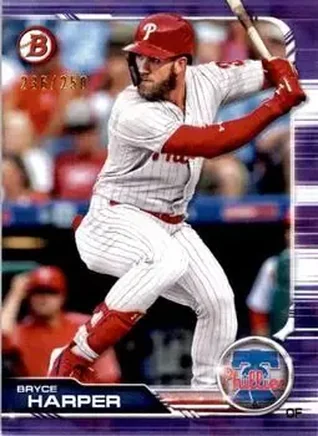 2019 Bowman - Purple #3 - Bryce Harper - Philadelphia Phillies