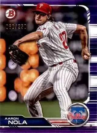 2019 Bowman - Purple #13 - Aaron Nola - Philadelphia Phillies