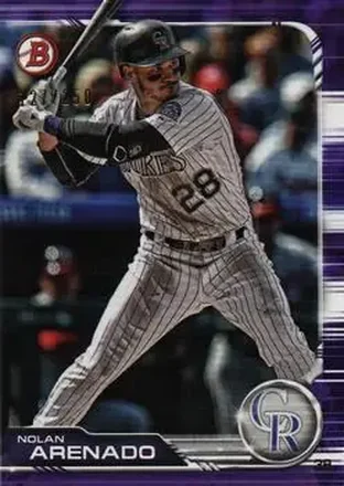 2019 Bowman - Purple #22 - Nolan Arenado - Colorado Rockies