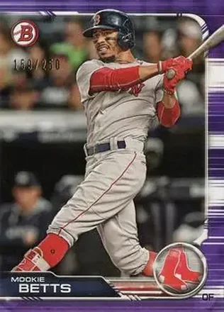 2019 Bowman - Purple #50 - Mookie Betts - Boston Red Sox