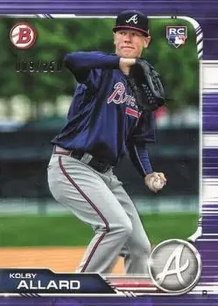 2019 Bowman - Purple #72 - Kolby Allard - Atlanta Braves