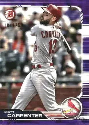 2019 Bowman - Purple #74 - Matt Carpenter - St. Louis Cardinals