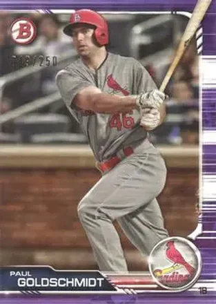 2019 Bowman - Purple #85 - Paul Goldschmidt - St. Louis Cardinals