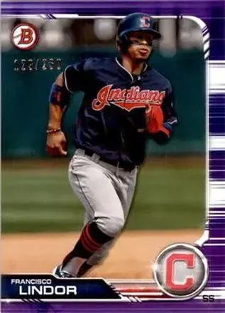 2019 Bowman - Purple #89 - Francisco Lindor - Cleveland Indians