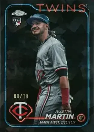 2024 Topps Chrome Update Sapphire Edition - Black Sapphire #USCS114 - Austin Martin - Minnesota Twins