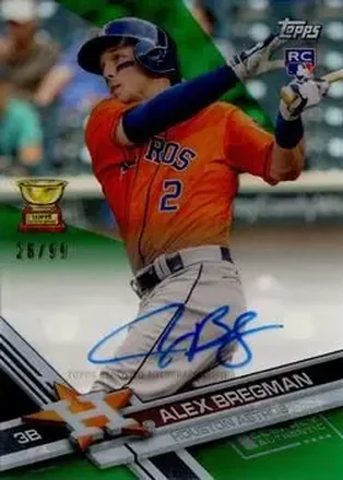 2017 Topps Clearly Authentic - Green #CAAU-ALB - Alex Bregman - Houston Astros