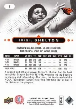 Back of Lonnie Shelton