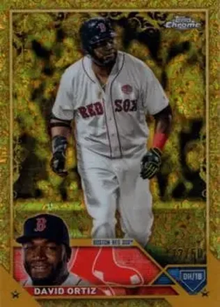 2023 Topps Gilded Collection - Mini-Diamond Gold Etch Refractors #145 - David Ortiz - Boston Red Sox