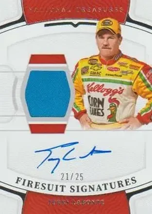 2022 Panini National Treasures - Firesuit Signatures Silver #F-TL - Terry Labonte - Hendrick Motorsports
