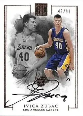 2016-17 Panini Impeccable #108 - Ivica Zubac - Los Angeles Lakers