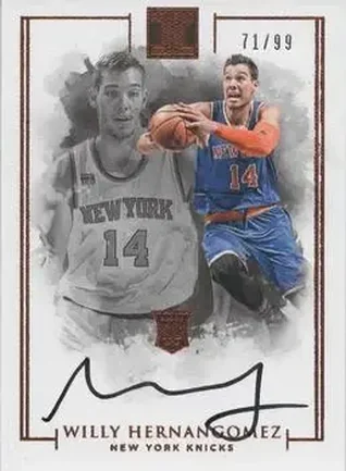 2016-17 Panini Impeccable #125 - Willy Hernangómez - New York Knicks