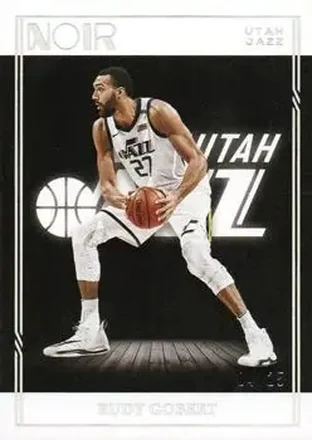 2020-21 Panini Noir - Holo Silver #4 - Rudy Gobert - Utah Jazz