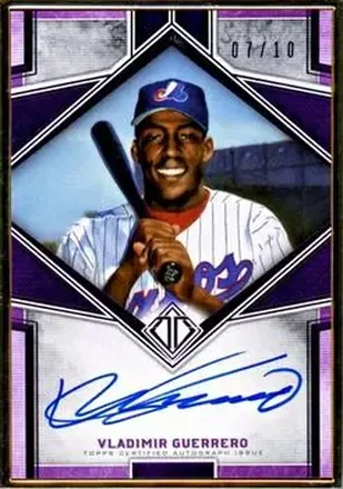 2019 Topps Transcendent Collection - Transcendent Autographs Purple #TCA-VGS - Vladimir Guerrero - Montreal Expos
