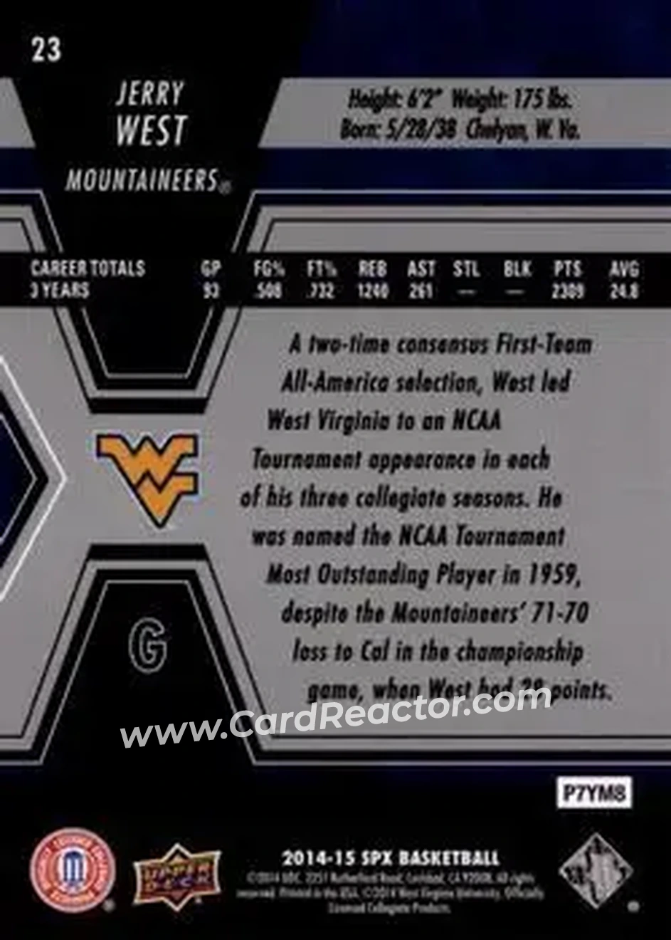Back of Jerry West