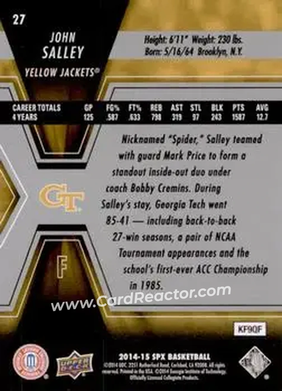 Back of John Salley