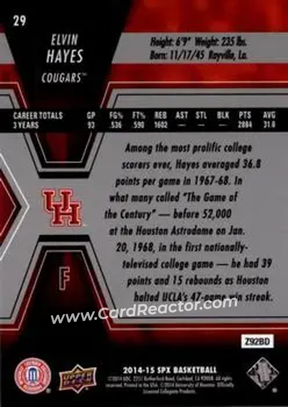 Back of Elvin Hayes