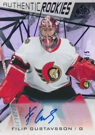 2021-22 SP Game Used - Purple Fragment #189 - Filip Gustavsson - Ottawa Senators