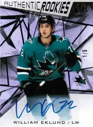 2021-22 SP Game Used - Purple Fragment #190 - William Eklund - San Jose Sharks