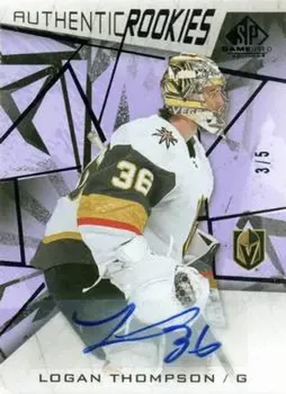 2021-22 SP Game Used - Purple Fragment #196 - Logan Thompson - Vegas Golden Knights