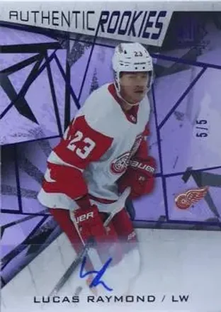 2021-22 SP Game Used - Purple Fragment #200 - Lucas Raymond - Detroit Red Wings