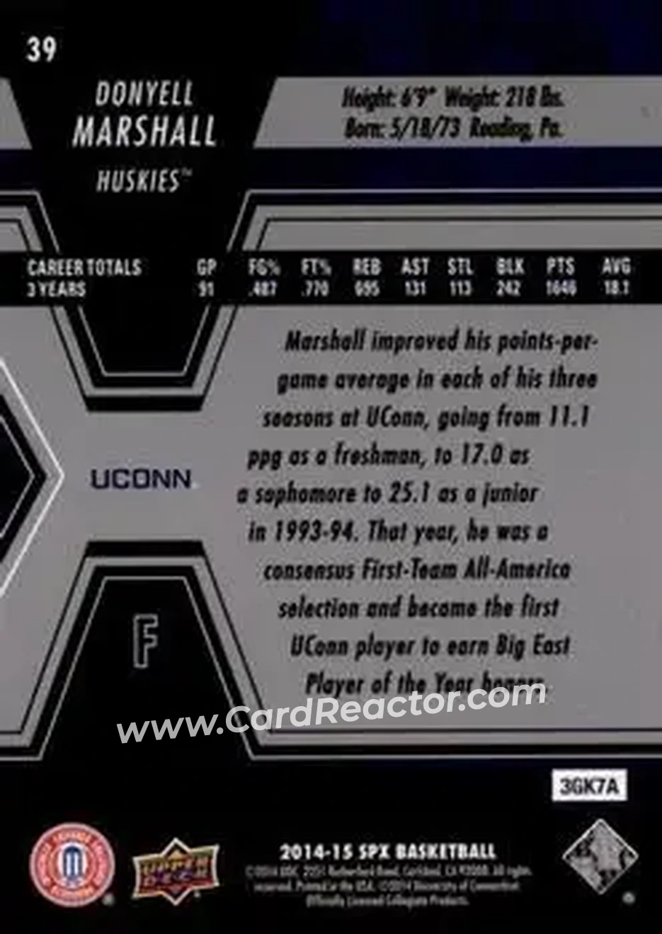 Back of Donyell Marshall