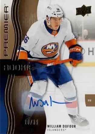 2023-24 Upper Deck Premier - Auto Gold #105 - William Dufour - New York Islanders