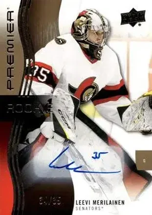 2023-24 Upper Deck Premier - Auto Gold #125 - Leevi Merilainen - Ottawa Senators